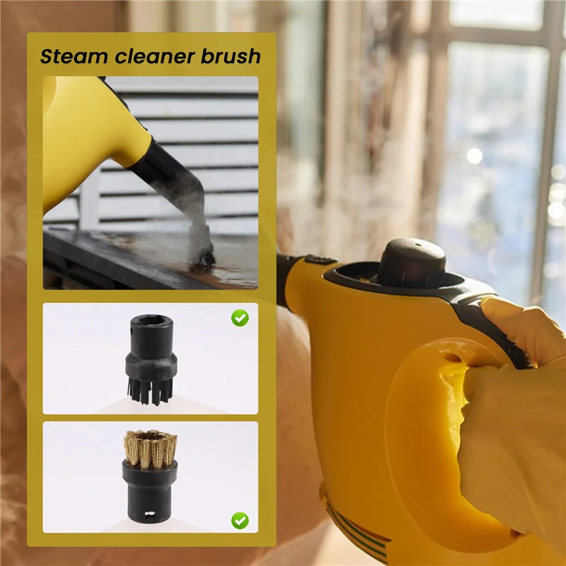 

2025 Newsmall Round Brush Copper Brush Steam Cleaner Brush Head For Karcher Steam Cleaner SC Series SC1 SC2 SC3 SC4 SC5 SC7