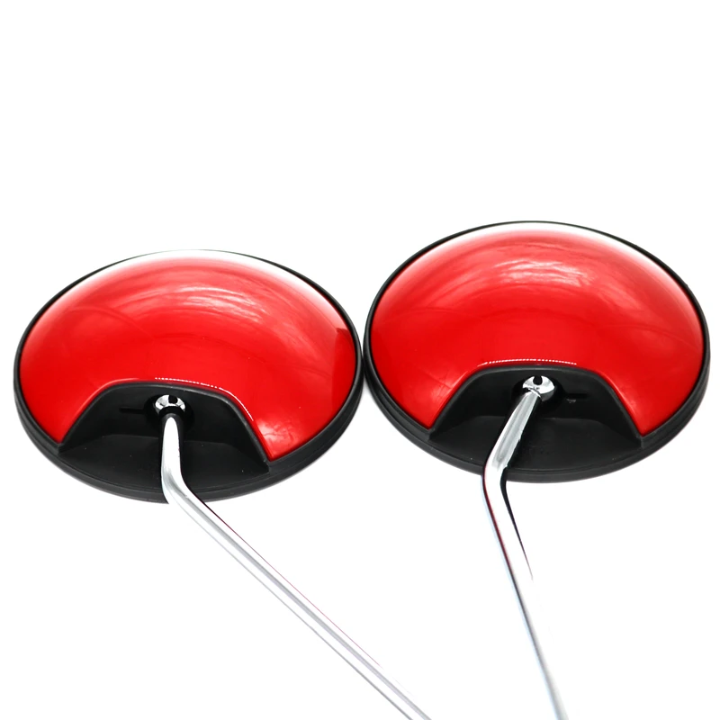 LMoDri Motorcycle Rear View Mirrors Universal Moped Scooter Motorbike Side Mirror Round Clockwise 8mm 360 Degree Convex