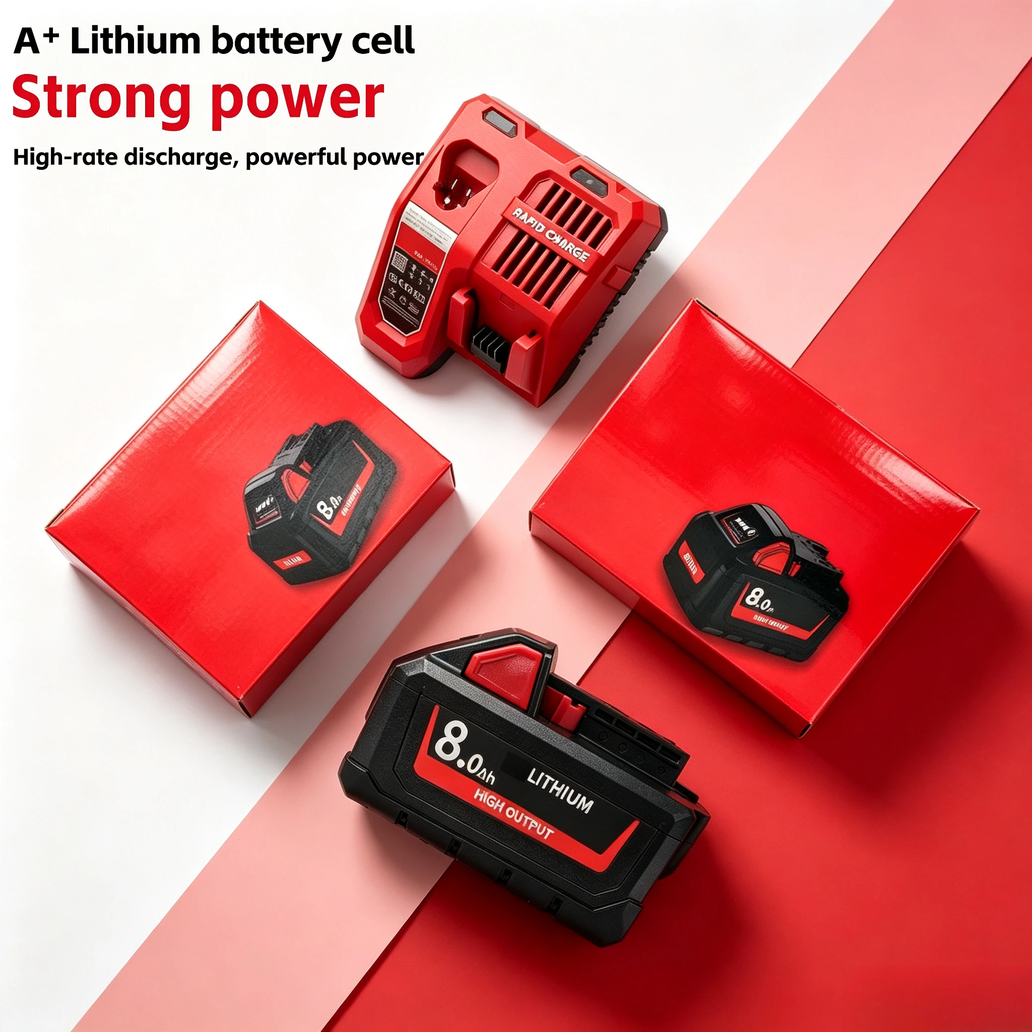 FOR Milwaukee M18 XC8.0 Replacement Power 18V 21700 Cells ,Long Cycle Life Rechargeable Battery for M18 Series Cordless Tools