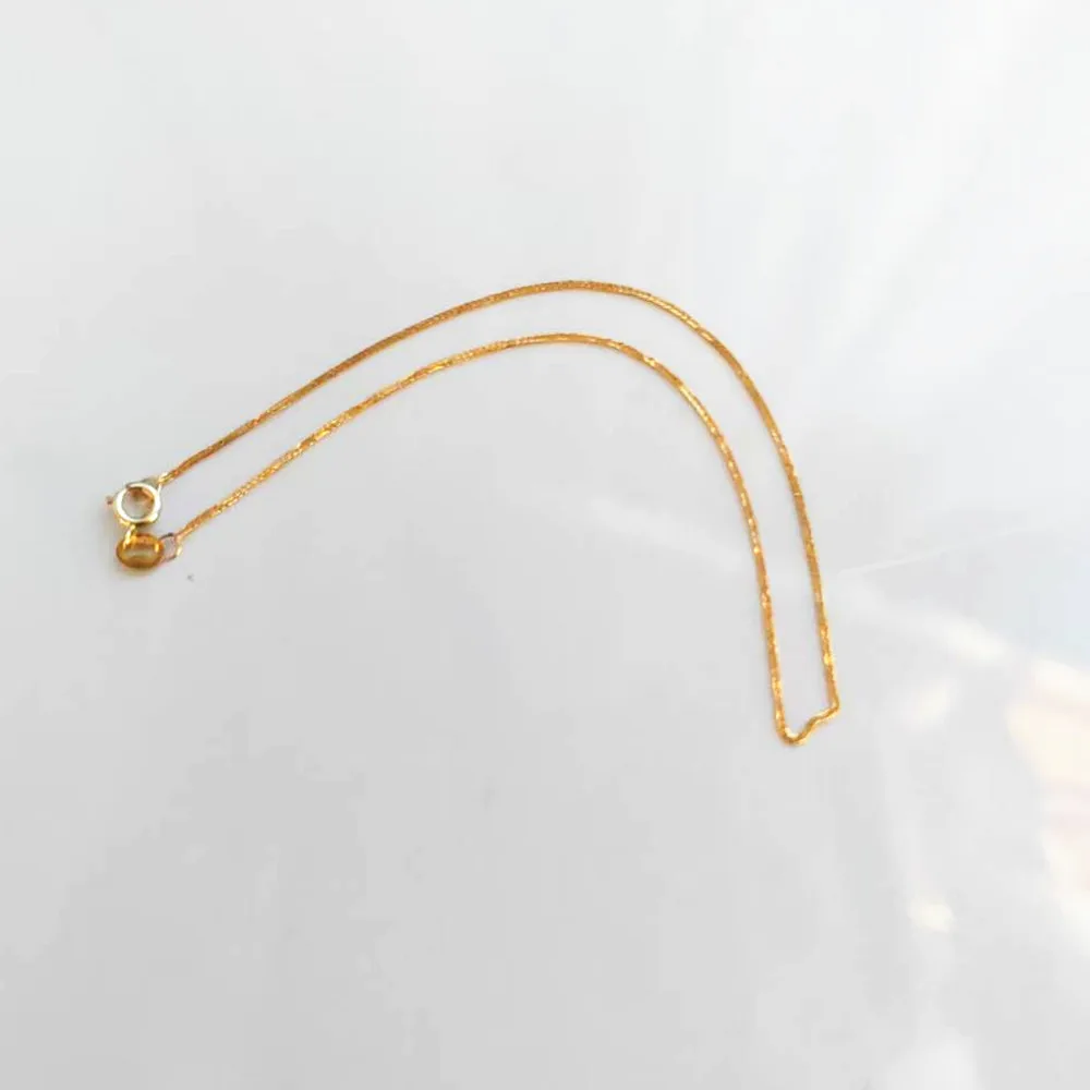 

LABB Real 18K gold Chopin bracelet pure AU750 gold foot chain bracelet women's boutique jewelry gift B0039