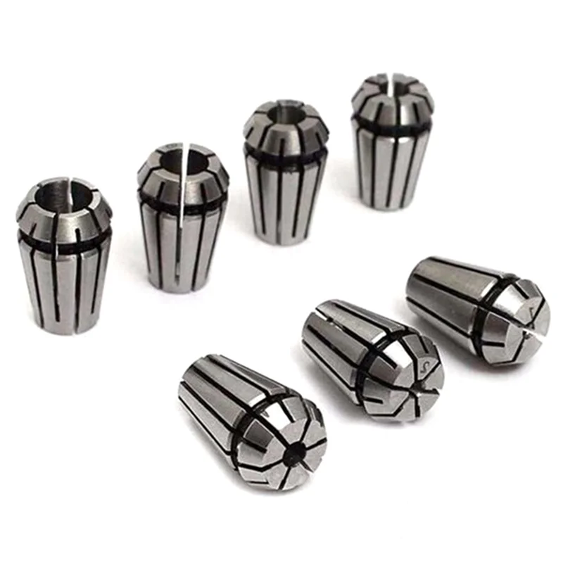 15PCS ER11 Precision Spring Collet Set for CNC Engraving Milling Lathe Chuck Tool 1.0mm-7.0mm & 1/4 inch 1/8 inch