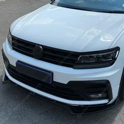 UV Coat Car Front Bumper Lip Splitter for Volkswagen VW Tiguan MK2 R-Line 2016-2020 Aero Body Kit Spoiler Diffuser Lower Guard