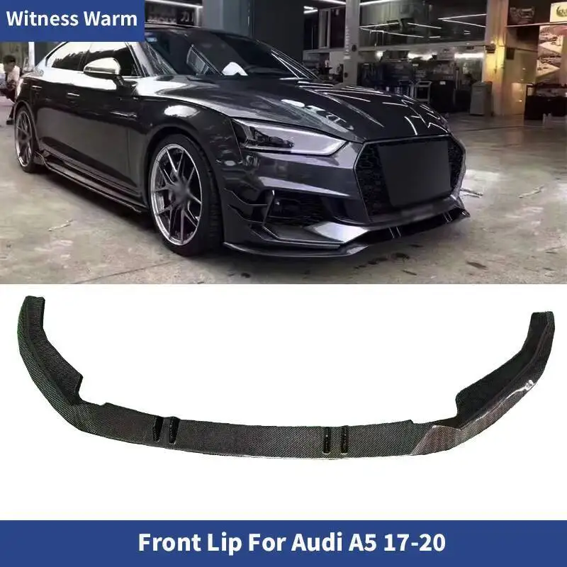Mathiateurs de pare-chocs avant en fibre de carbone pour Audi A5, modification RS5, 17-20
