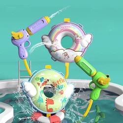 Children Beach Backpack Water Gun Summer Water Playing Toy Outdoor Boy Girl Cute Cartoon Animal Interaction Swimming Pool