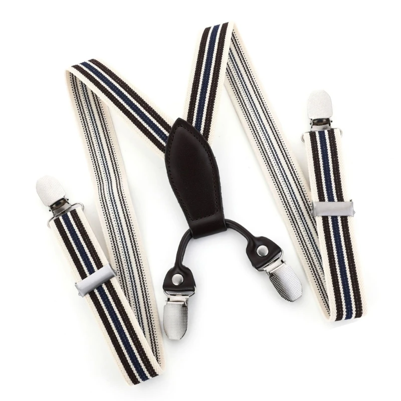 

652F Vintage Styles Suspenders Toddlers Elastics Polyester Suspenders Daily Wear with Flexible Waistband Attachments