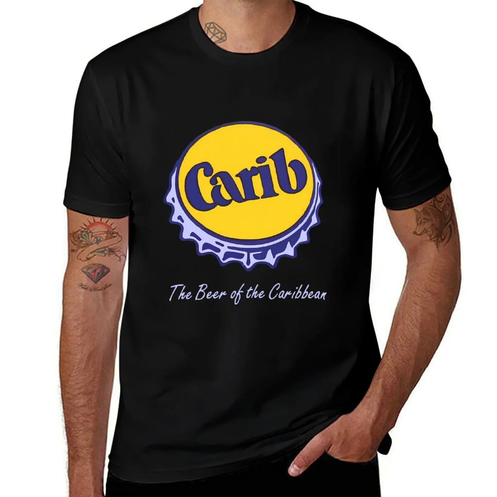 

Carib Beer The Beer Of The Caribbean T-Shirt cotton graphic tees cheap stuff valentines boutique clothes mens plain t shirts