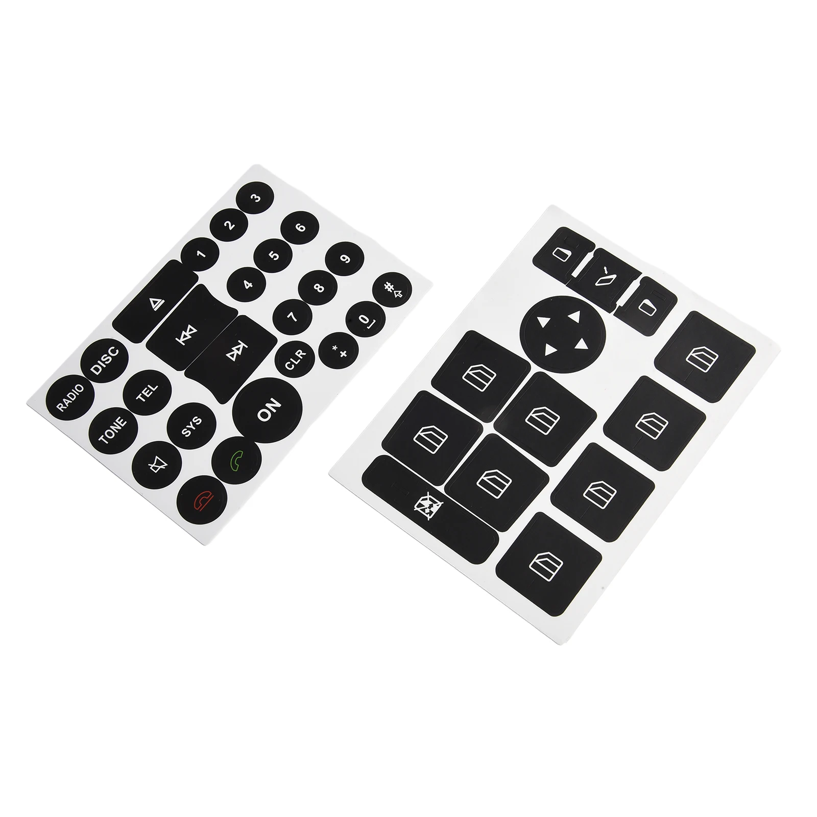 A C Radio Button Button Repair Sticker Black Overlay High Grade Material White Lettering Light Penetration Reduction