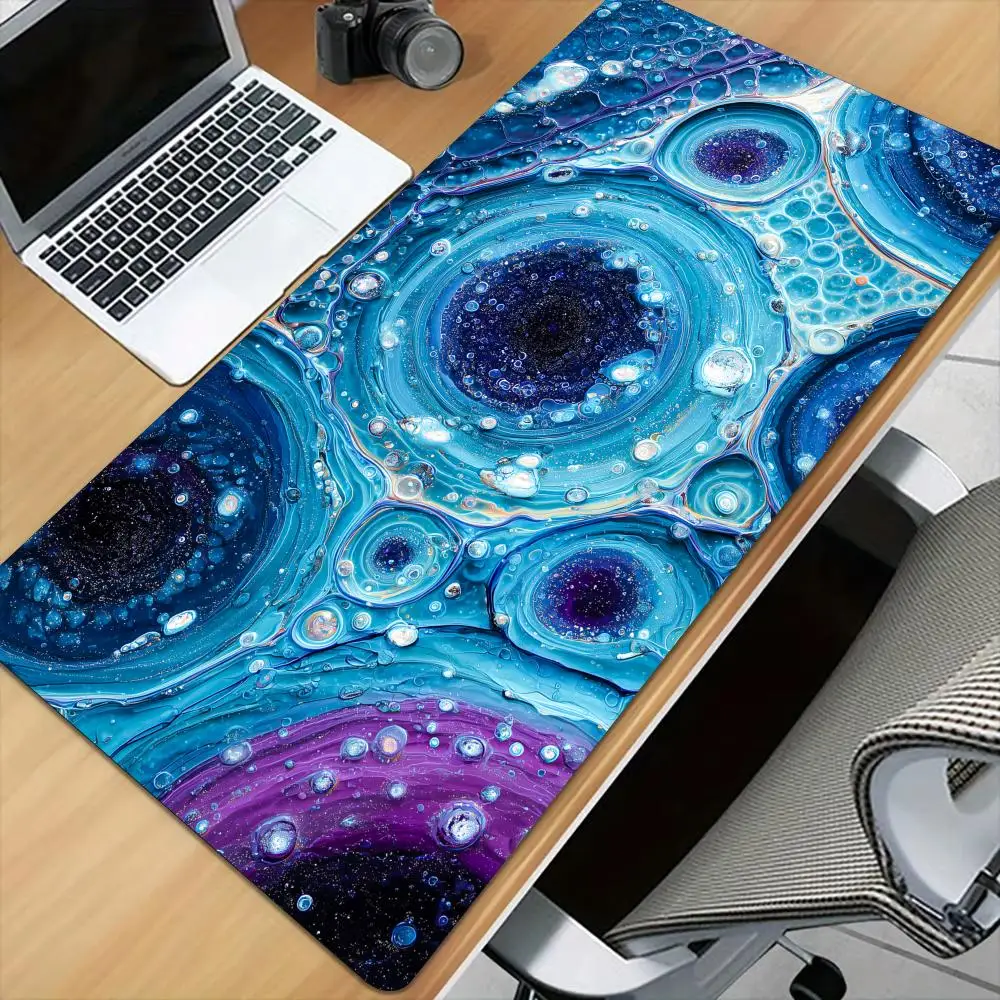 Fantasy Liquid Vortex Mouse Pad Desk Mat with Stitched Edge XXL Mousepads Rubber Anti-slip Gamer Keyboard Rug Gaming Mats