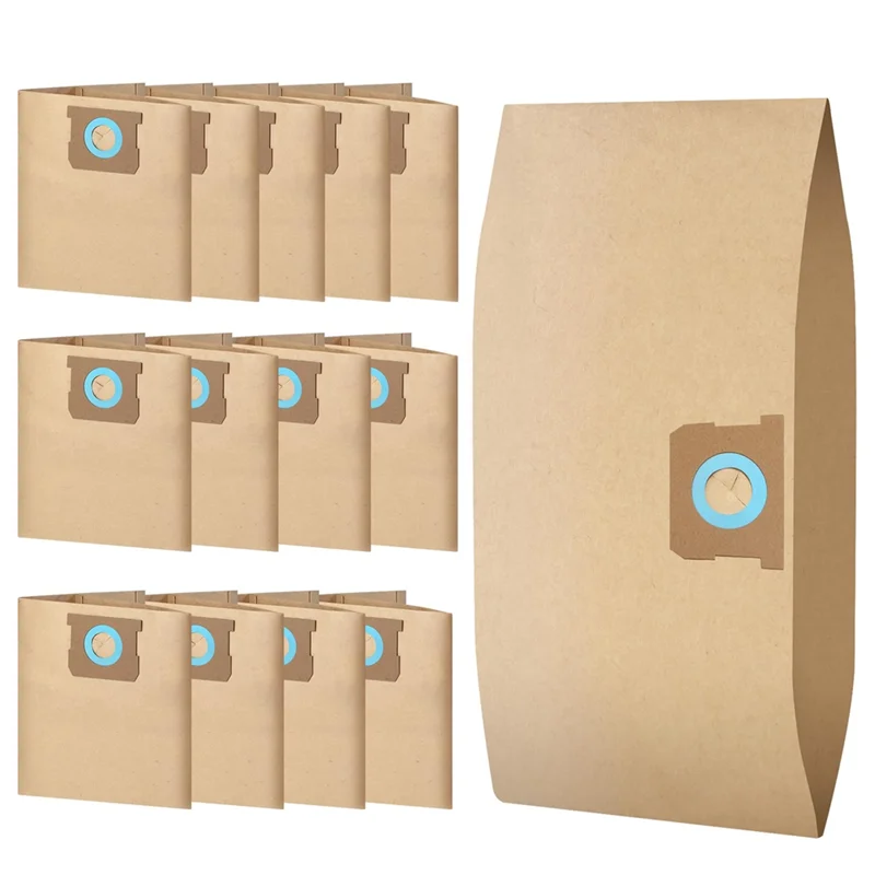 ABUS-14 Pack DXVA19-4104 كيس مكنسة كهربائية لمدة 5 إلى 8 جالون رطب/جاف، أكياس مكانس للاستعمال مرة واحدة، كيس غبار