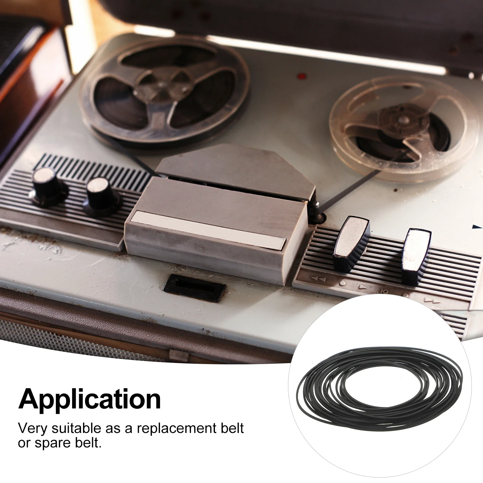 

20 Pcs Radio Tape Belt Audio Recorder Belts for Cassette Deck Player Repeater Bands Rubber