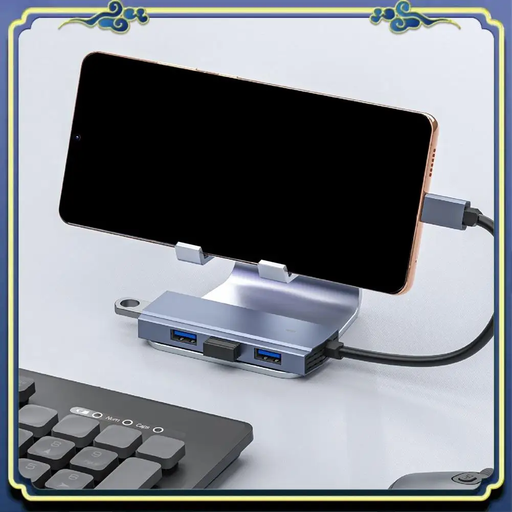 

Портативная док-станция для ноутбука USB C, концентратор типа C 4 в 1, с 4 многопортовыми адаптерами USB3.0 для ноутбуков