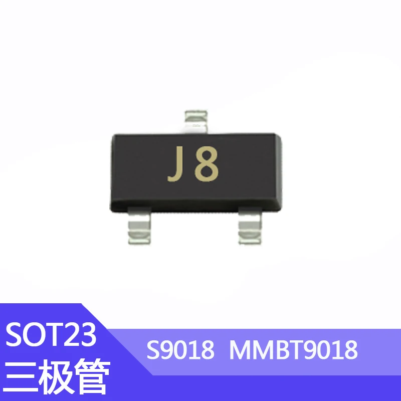 

100pcs S9018 Smd Transistor Mmbt9018 J8 0.05a/15v Sot-23 Npn