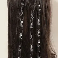 10pcs/set Star shape Metal Hair Ring,Dreadlocks Beads Hair Braid DIY Pendant Hair Accessories Metal Cuffs Decoration/Accessories