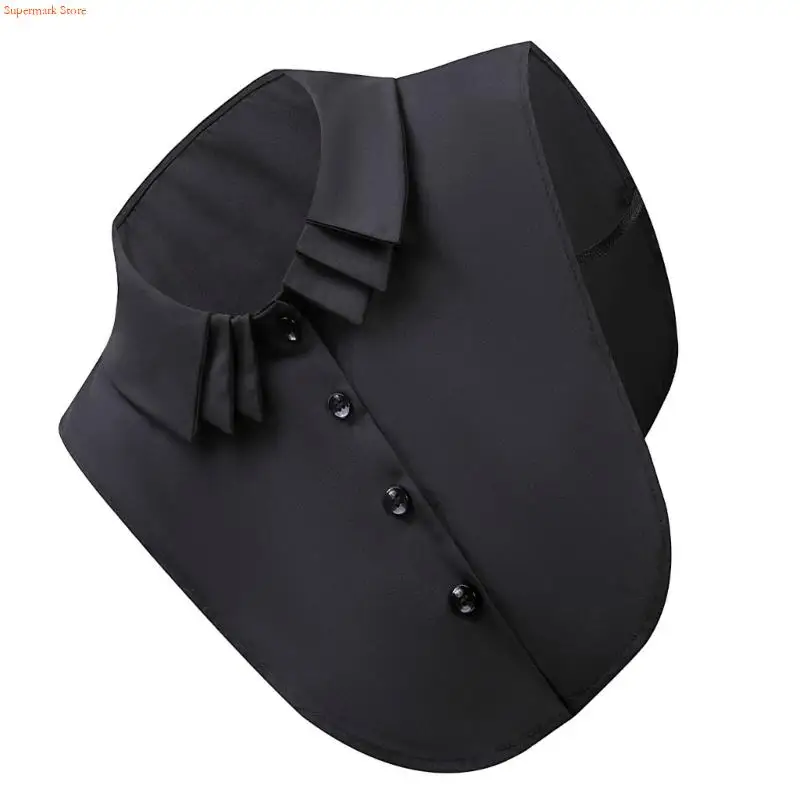 Q5WE MultiLayer False Collar Decorative Collar Neckpiece Half Shirt For Professional Meeting Social Event Dressingup