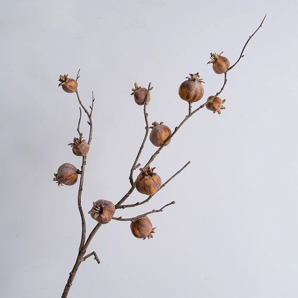 

11 Fruit Artificial Pomegranate Branches Realistic Plastic Foam Fruits Branches Handmade Elegant Fake Plants
