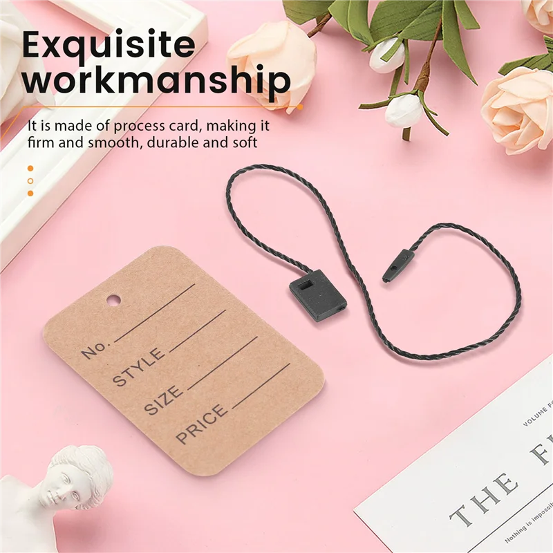LICE-1000 шт. ценники и веревка для подвешивания, бирки для одежды, бирки для маркировки одежды, бирки для разметки одежды, бирки для магазинов