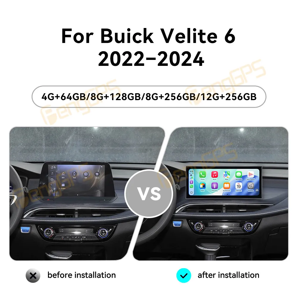 15.8 Inch Android 15 CarPlay Car Radio For Buick Velite 6 2022-2024 Touch Screen Multimedia Player GPS Navigation Head Unit DSP