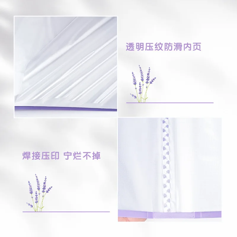 A4 File Folder with 40 Sheets of Insert Pockets Paper Storage Folder Gradient Color Paper Organizer  Document Bag