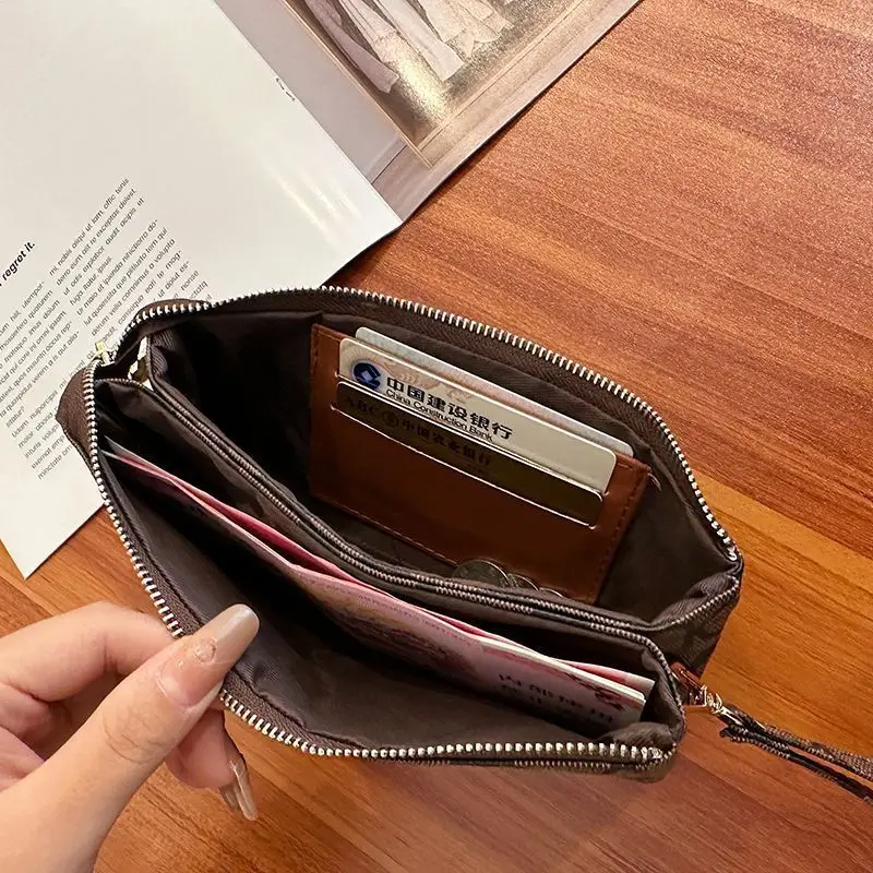 2026 New Women Printed Soft Leather Mobile Phone Bag Mini Lightweight Shoulder Bag Crossbody Bag Multifunctional Coin Purse Card view 3