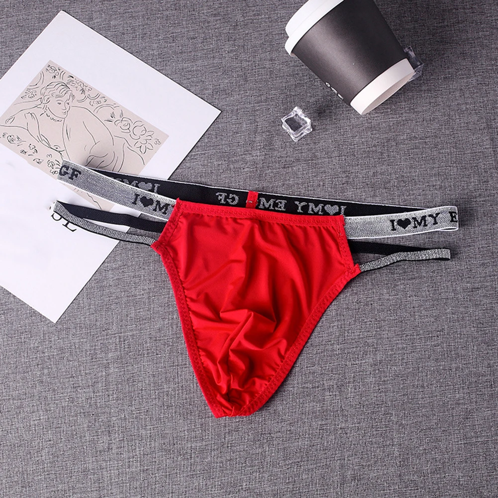 Men Jock Strap Lingerie Mens Sexy Underwear Sexy Briefs Solid Low Waist Pouch Male Sexy Panties Thongs G-String Underpants Men