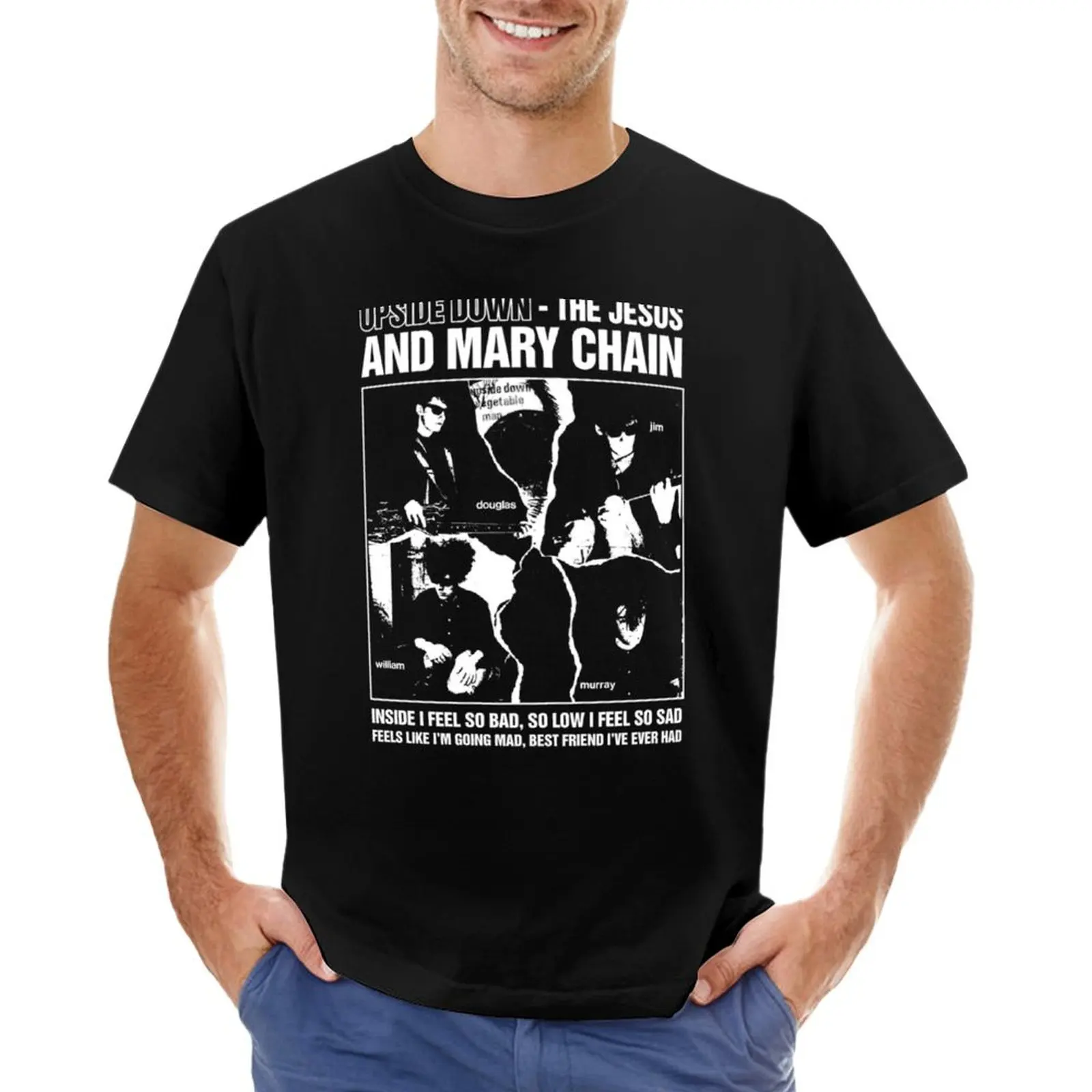 

Jesus and Mary Chain Upside Down T-Shirt baggy shirts quick-drying graphic tee shirt Aesthetic clothing funny t shirts for men