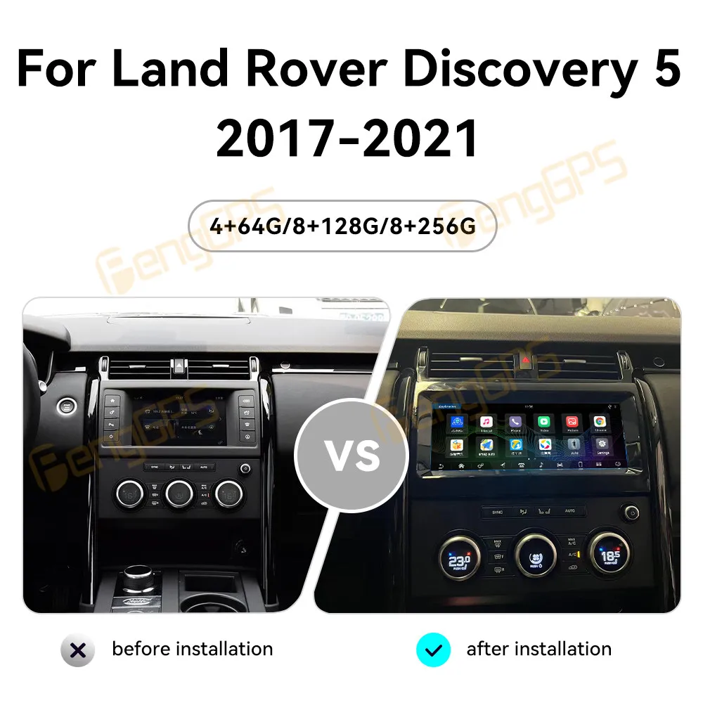 

10.25" Android 14 Car Radio CarPlay For Land Rover Discovery 5 2017-2021 Touch Screen Multimedia Player GPS Navigation Head Unit