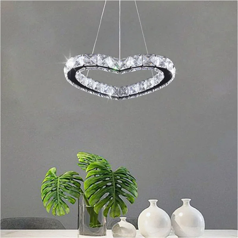 Modern Crystal LED  Chandelier  Lamp / Lighting Fixture  Circle Light Diameter 200mm Pendant