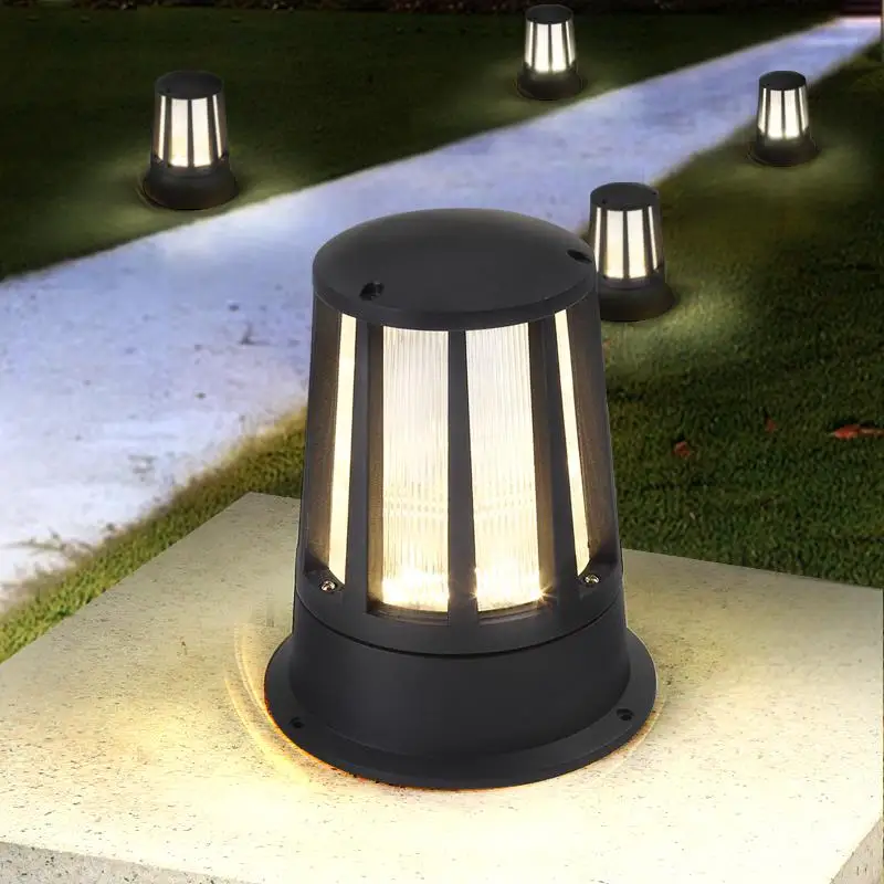 Outdoor Garten Weg Poller Licht Aluminium Led AC Powered IP54 Wasserdichte Rasen Lampe