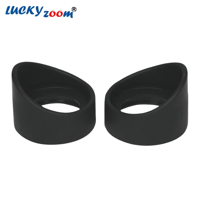 2Pcs Rubber Microscope Eyepieces Cover Black Ocular Eyecups Guards for Binocular Trinocular Microscopio Portable Shade Eyeshield