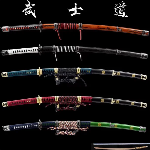 High Quality 103cm Wooden Japanese Samurai Katana Tachi Sword Log Rosewood Blade Practice Weapon Cosplay Props Unsharp