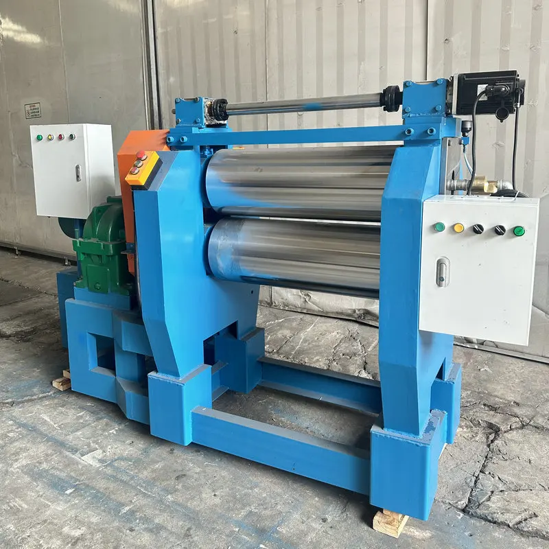 

12 inch automatic calender Two roll calender PVC sheet extrusion equipment Plastic pressing extension calender