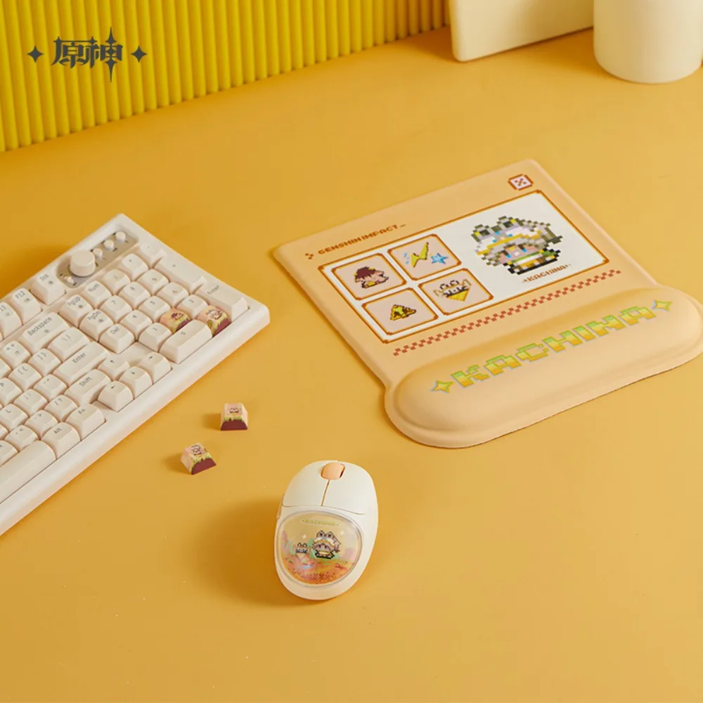 

Genshin Impact Mouse Keycaps Set Nata's Colorful Pixel Art Katsina Mechanical Keyboard Mouse Pad Data Cable Game Accessory Gift