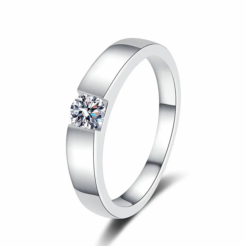 

ZFSILVER s925 Серебряное модное изысканное роскошное модное кольцо с муассанитом 0,3, простое кольцо для влюбленных, очаровательное женское вечерние ювелирное изделие, подарок JR045