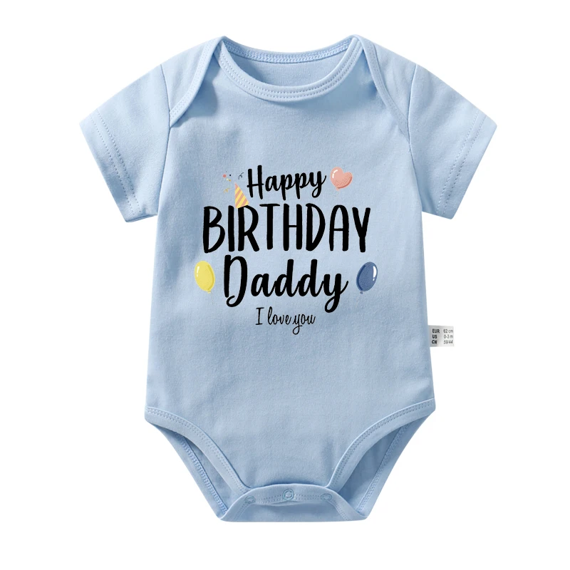 Buon compleanno papà ti amo bambino ragazzi ragazze vestiti infantili neonato tuta manica corta estate pagliaccetto regalo di compleanno