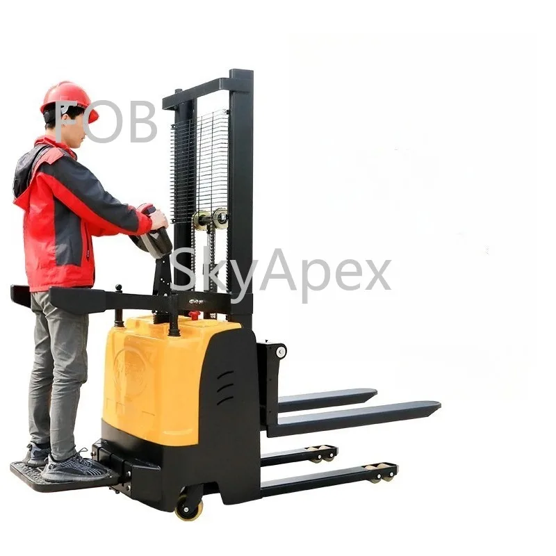 1 Ton Walk Behind Electric Pallet Stacker  Lithium Battery 3M Lifting FOB CE High Stability  For Warehouse Durable Fast Delivery