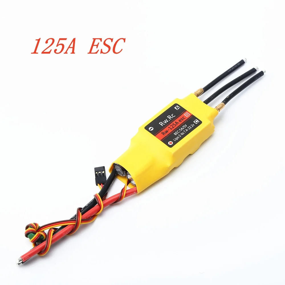 Waterdichte Borstelloze RW.RC 30A 50A 80A 125A 200A ESC Speed Controller 2-6S Lipo 5 V/5A BEC Met UBEC voor RC Boot Schip Model Onderdelen - afbeelding 1