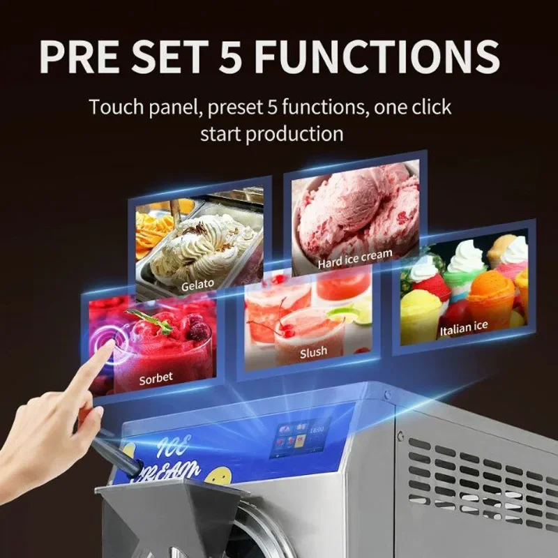 Mesin Es Krim Vertikal Digital Kontrol Kapasitas Tinggi dari Baja Anti Karat (Dapat Disesuaikan)