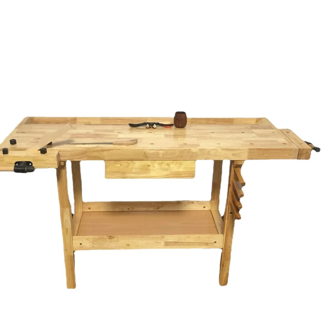 Banco de trabajo de madera maciza de haya, mesa de carpintería, escuela, hogar, Taller de madera