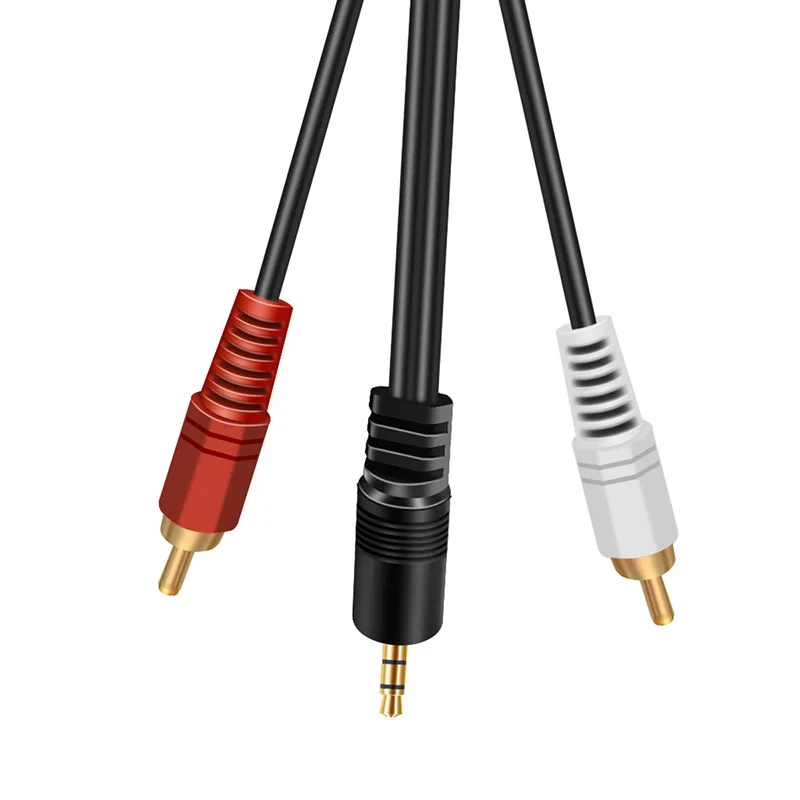 RCA Cable 3 5mm Jack to 2 RCA Aux Cable 3 5 mm to 2RCA Adapter Splitter Audio Cable for TV Box Home Theater Speaker