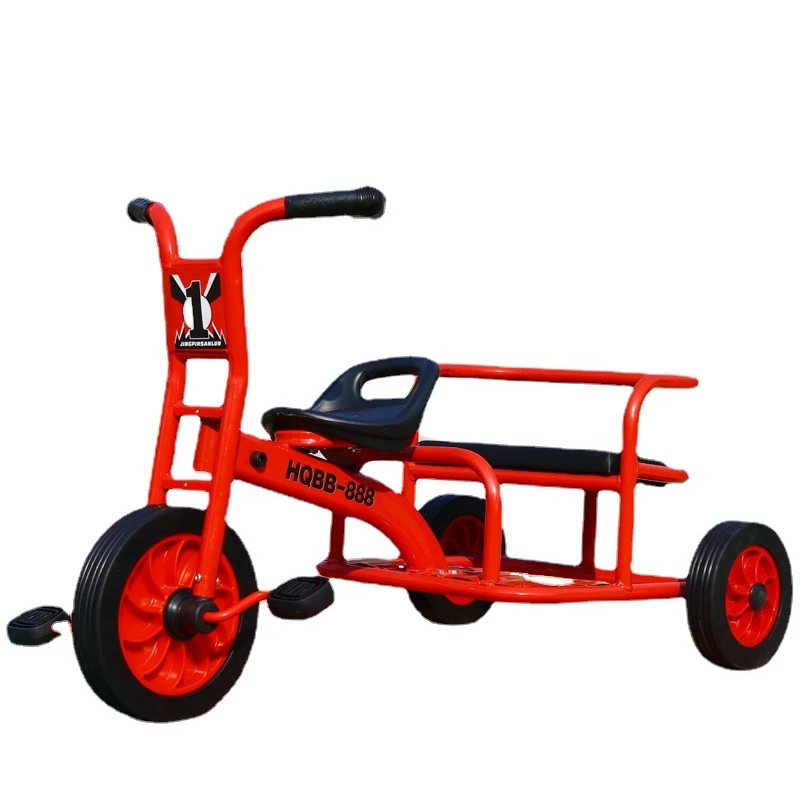 Kindergarten Double Pedal Children\'s Tricycle 2-8 Years Old Bicycle Outdoor Sports Stroller Taxi Trike Tandem Tricycle For Kids