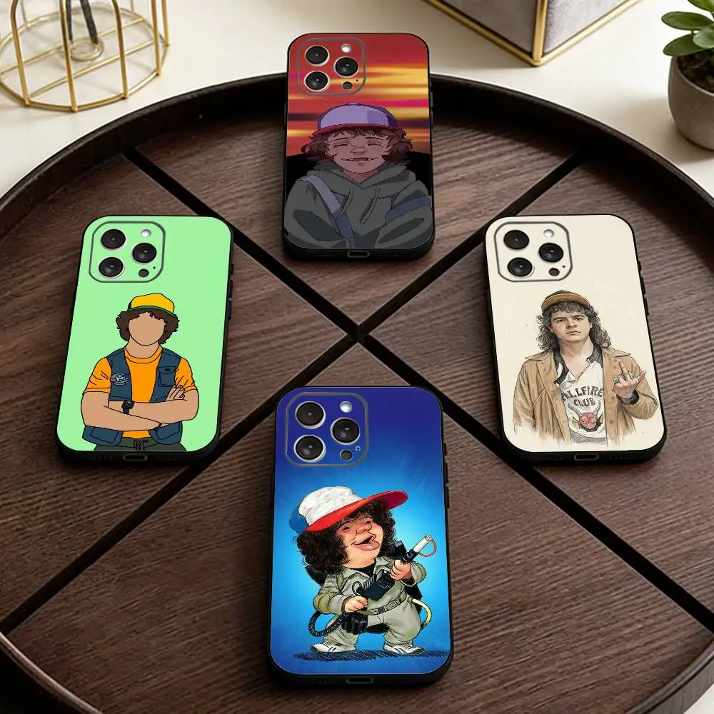 

COOL Dustin Phone Case For iPhone 17,16,15,14,13,12,11 Plus,Pro Max,XS,Soft Silicone Black Cover