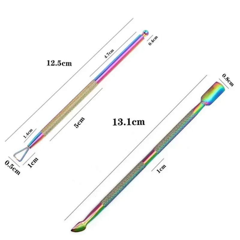 Nagel UV Gel Remover Gel Polish Remover Cleaner Culticle Pusher Dode Huid Verwijderen RVS Stick Rod Manicure Nagels Tool