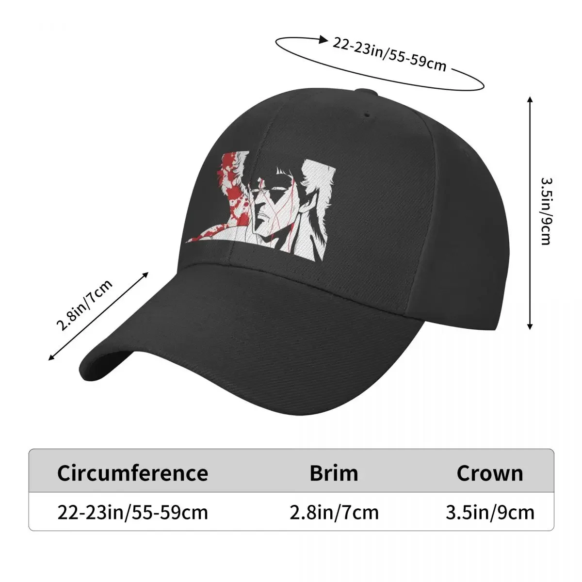 Fist Of The North Star Hokuto No Ken Baseball Cap For Men Cotton Hats Adjustable Hat Fashion Casual Cap Truck Driver Hat