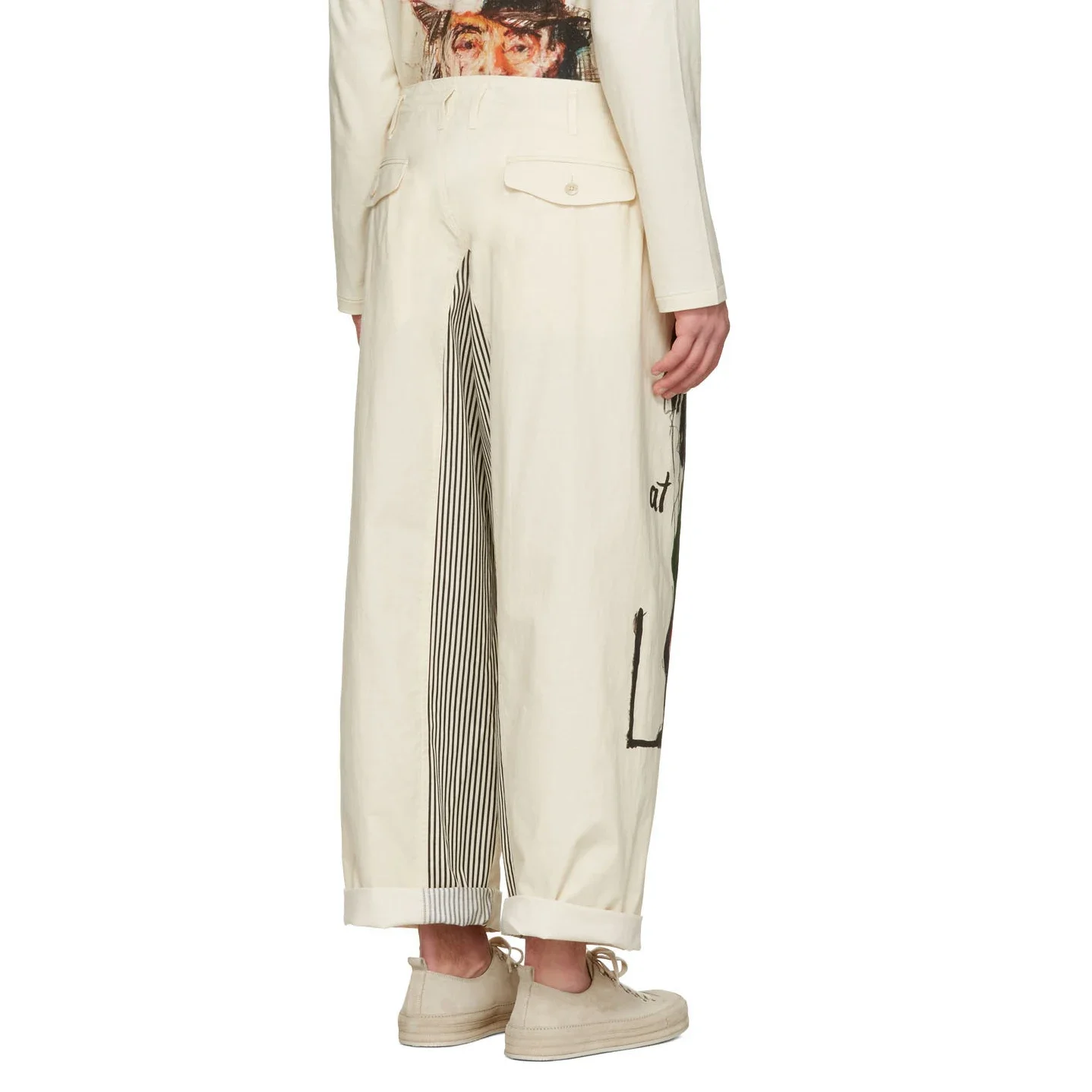 YOJI OOAK LOCKING ME LUCUT بنطال قطني مطبوع للرجال والنساء #3