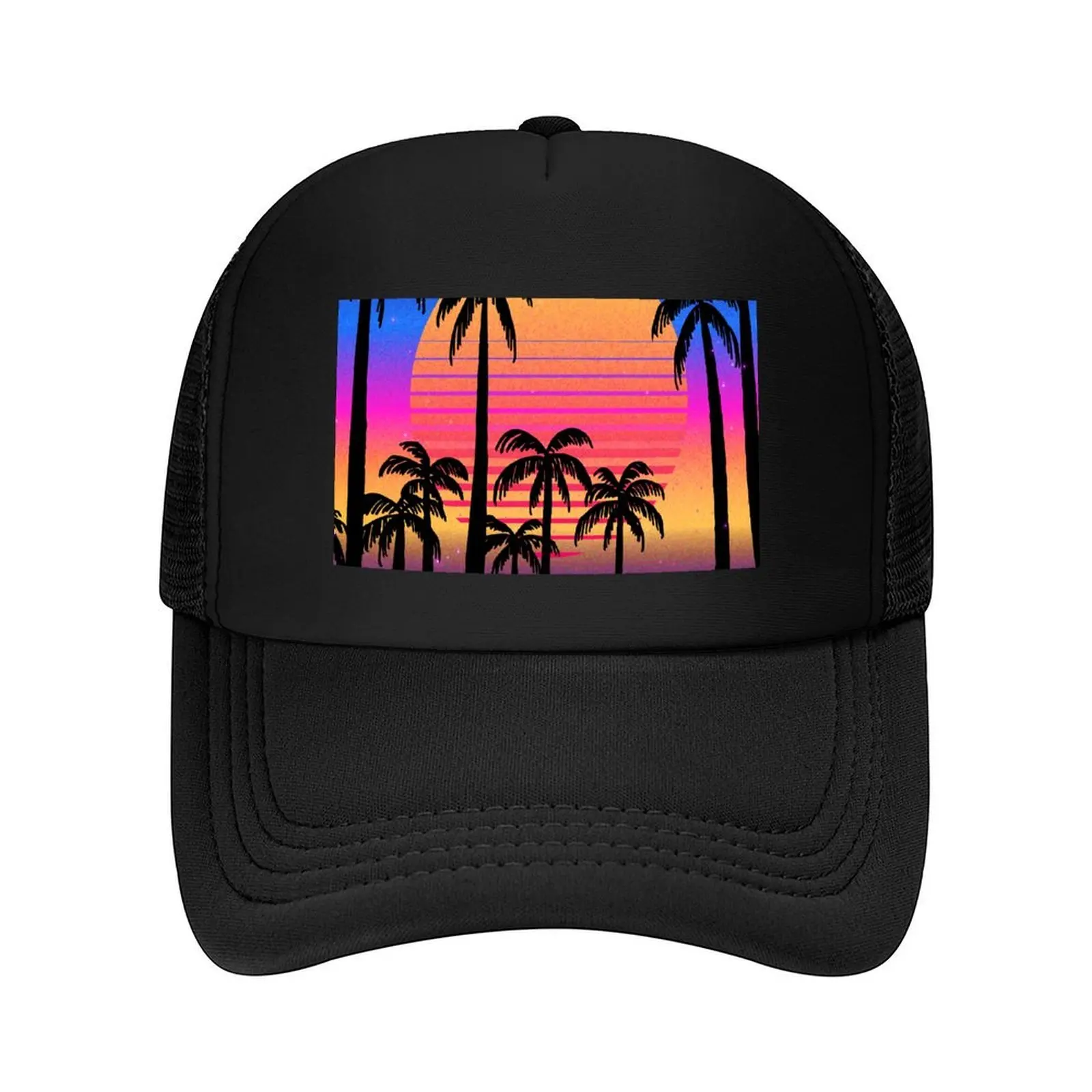 

Palm Trees Vaporwave Aesthetic Baseball Cap foam party Hat Visor Luxury Cap Winter hat Boy Child Women's