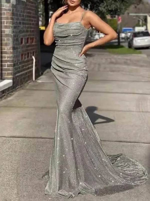 

Evening Dres Spaghetti Strap Satin Corset Dr for Women Ele Formal Gown Perfect for KTV Parties And Other Ocns