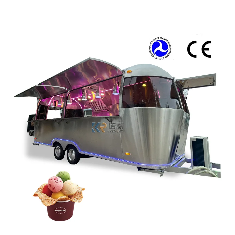 Outdoor Mobile Food Trailer Street Mobile Food For Sale American Standard Food Trailer with DOT