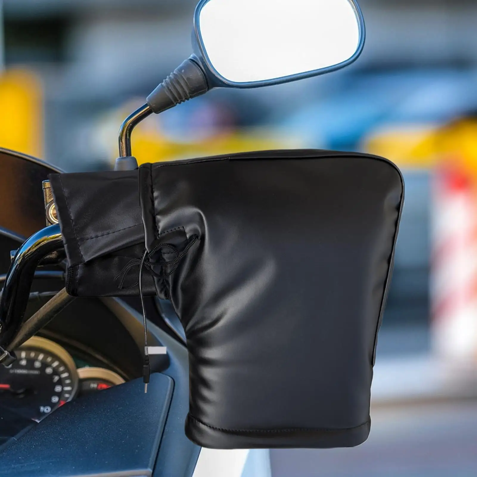 

Heated Motorcycle Handlebar Muffs Overheating Prevention Riding Gauntlets Motorbike Handle Grip Gloves For Scooters ATVs