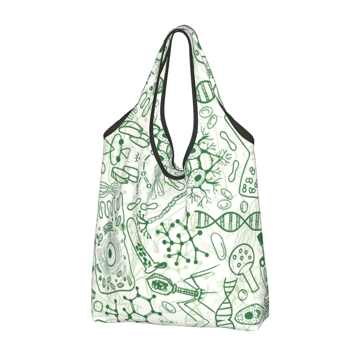 Germ Science Grocery Shopping Bag Funny Shopper Tote Shoulder Bags Big Capacity Portable Chemistry Lab Tech Handbag