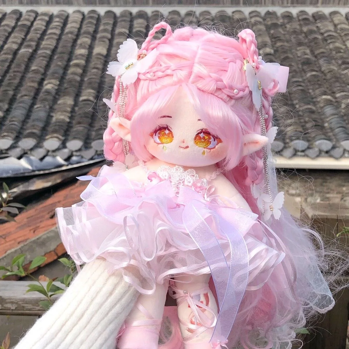 Cosmile-Lolita rosa suave peruca de seda para meninas, brinquedo do corpo da boneca, roupas Cosplay, acessórios Anime, PDD bonito, 20cm, 28cm